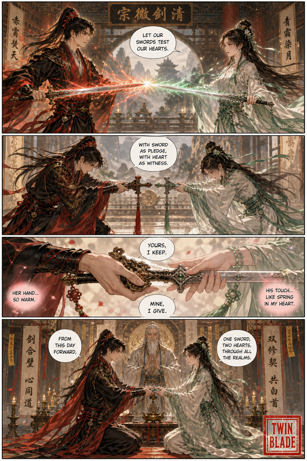 Twin Blade Vow — community sample published on Manhua Generator